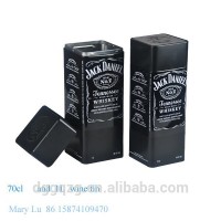 square metal tin box for whiskey bottle packing