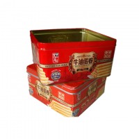 High quality Custom square metal cookie tins biscuit tin box